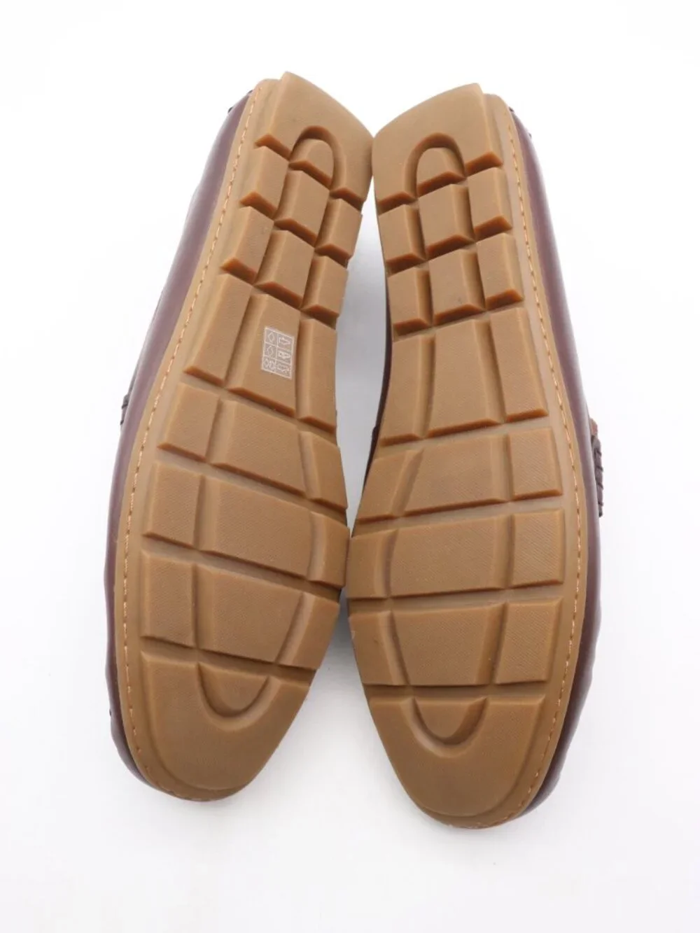 Coach Mott Driver Signature PVC Men's Size 13 D Brown Leather Slip On Loafers